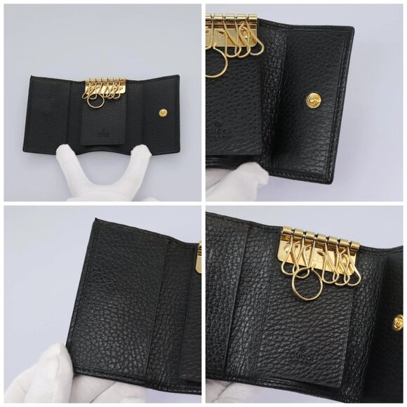 GUCCI Key Case Leather Black 456118 Auth 114623 - Picture 16 of 16